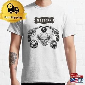 Cowboy Retro Western Graphic Unisex Classic T-Shirt
